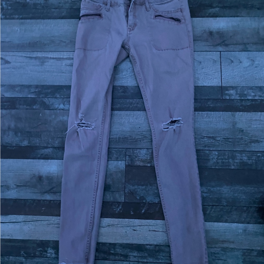 baby pink Hollister super skinny jeans, size 1